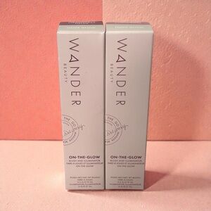 (2) Wander Beauty Glow Cream Blush Illuminator Duo Coral Rose Strawberry Fields